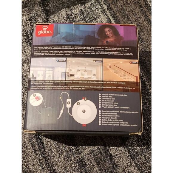 4'' Wi-Fi Smart RGB LED New Construction/Remodel Recessed Lighting Kit by Globe - Picture 2 of 3